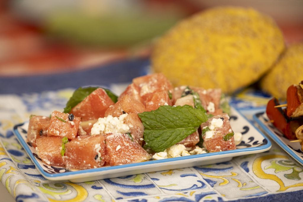 Melonen Feta Salat